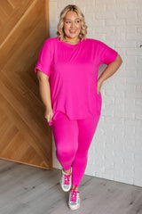 Hazel Blues® | Soft Serve Brushed Microfiber Set in Neon Hot Pink