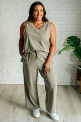 Hazel Blues® | Taking It Easy Tank and Pants Set in Palm Forest