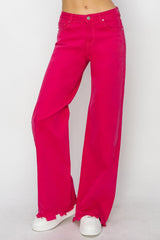 Hazel Blues® | RISEN High Rise Wide Leg Jeans