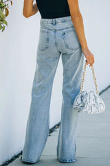 Hazel Blues® | Side Slit Jeans with Pockets