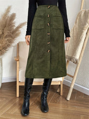 Hazel Blues® | Pocketed Back Elastic Waist Skirt