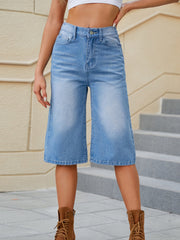 Hazel Blues® | High Waist Denim Shorts with Pockets