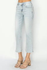 Hazel Blues® | RISEN Mid Rise Cropped Flare Jeans