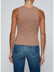 Adira Scoopneck Tank in Hazelnut