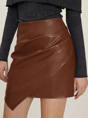 Hazel Blues® | Ruched Mini Skirt with Zipper