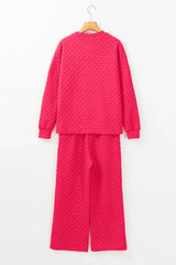 Hazel Blues® | High-Low Round Neck Top and Pants Set