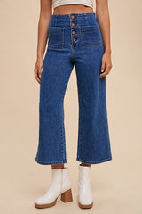 Hazel Blues® | Annie Wear Button Fly High Waist Jeans