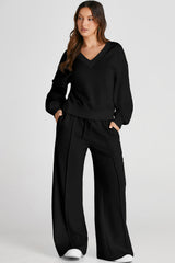 Hazel Blues® | V-Neck Long Sleeve Top and Pants Active Set