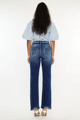 Hazel Blues® | Kancan High Rise Distressed Slim Straight Jeans