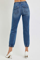 Hazel Blues® | RISEN High Rise Ankle Jogger Jeans
