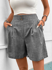 Hazel Blues® | Perfee Frill Shorts with Pockets