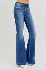 Hazel Blues® | RISEN Low Rise Flare Jeans with Pockets