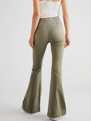 Hazel Blues® | Asymmetric Waist Flare Jeans