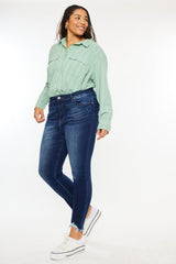 Hazel Blues® | Kancan High Rise Frayed Ankle Skinny Jeans