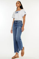 Hazel Blues® | Kancan High Rise Slim Wide Leg Jeans