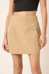 Hazel Blues® | Mittoshop Zipper Back Twill Mini Skirt