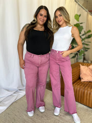 Hazel Blues® | RFM High Rise Garment Dye Wide Leg Jeans