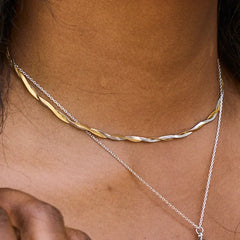 Nikki Smith Designs Mixed Metal Herringbone Necklace