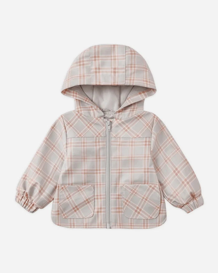 Quincy Mae Rain Coat, Blue Plaid