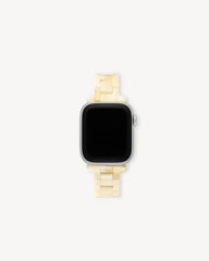 Skinny Apple Watch Band in Alabaster (Silver Hardware)