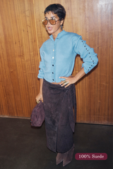 Chocolate Suede Jaspre Skirt