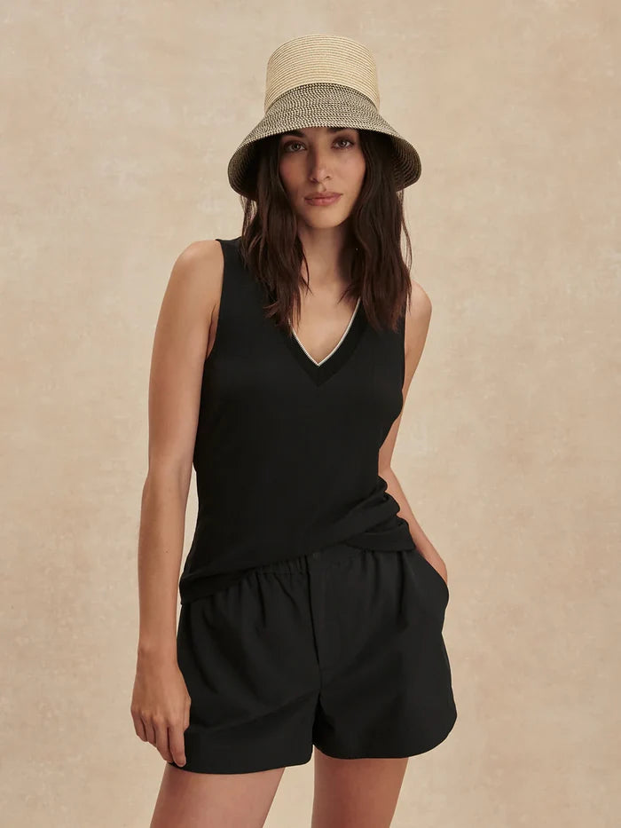 Varley Corby V-Neck Tank, Black