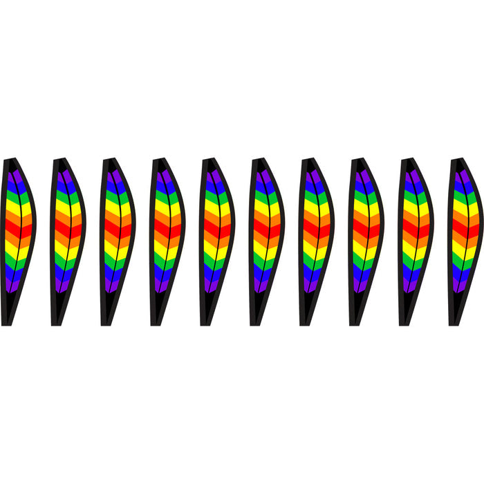 12 in. Hot Air Balloon - Double Rainbow Chevron