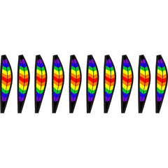 12 in. Hot Air Balloon - Double Rainbow Chevron