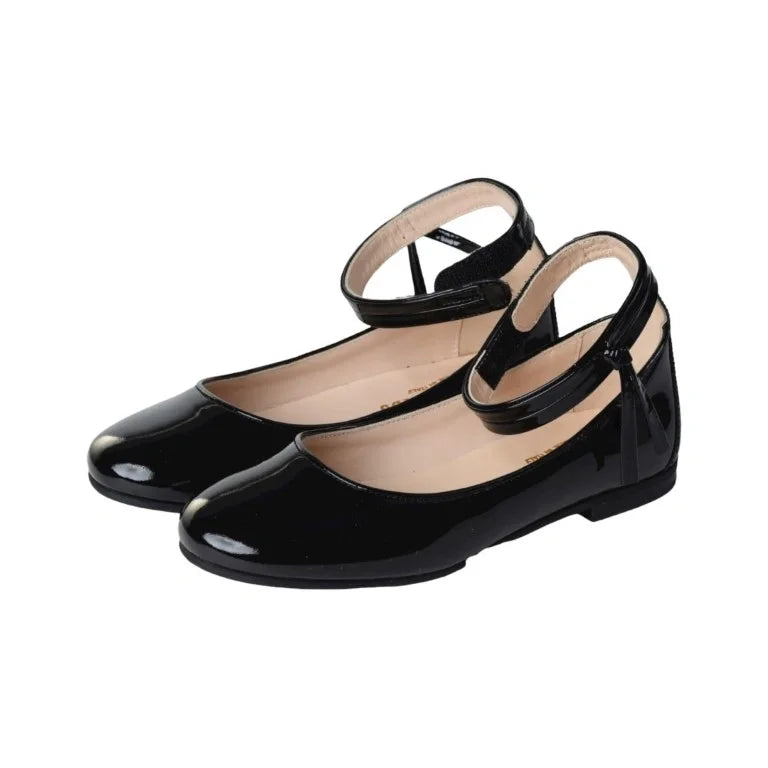 1525 - Black Patent Leather Strap for Girl by London Kids