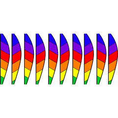 22 in. Hot Air Balloon - Chevron Rainbow