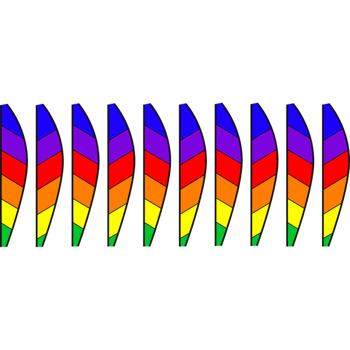 26 in. Hot Air Balloon - Chevron Rainbow