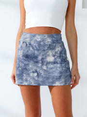 Hazel Blues® |  Quick-Dry Tie-Dye Wide Waistband Active Tennis Skirt