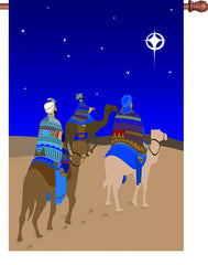 28 in. Flag - Three Wisemen