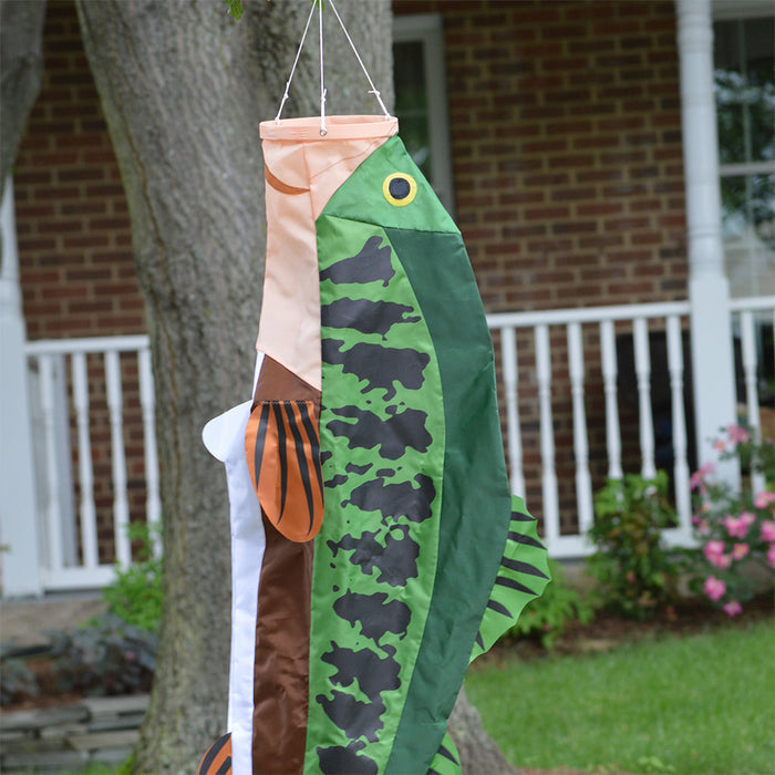 52 in. Large Mouth Bass Fish Windsock
