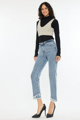 Hazel Blues® |  Kancan Raw Hem High Rise Straight Jeans