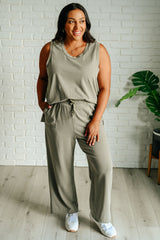 Hazel Blues® |  Taking It Easy Tank and Pants Set in Palm Forest