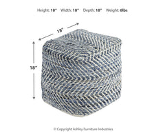 Chevron Pouf