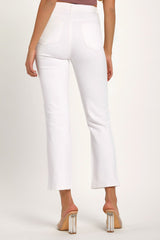 Hazel Blues® |  RISEN Distressed Cropped Straight Jeans