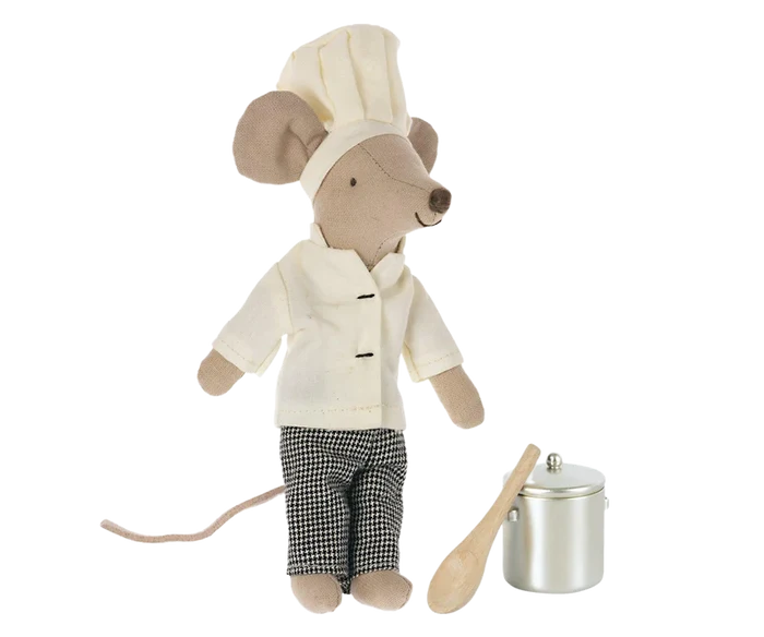 Maileg Chef Mouse W. Soup Pot & Spoon