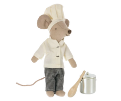 Maileg Chef Mouse W. Soup Pot & Spoon