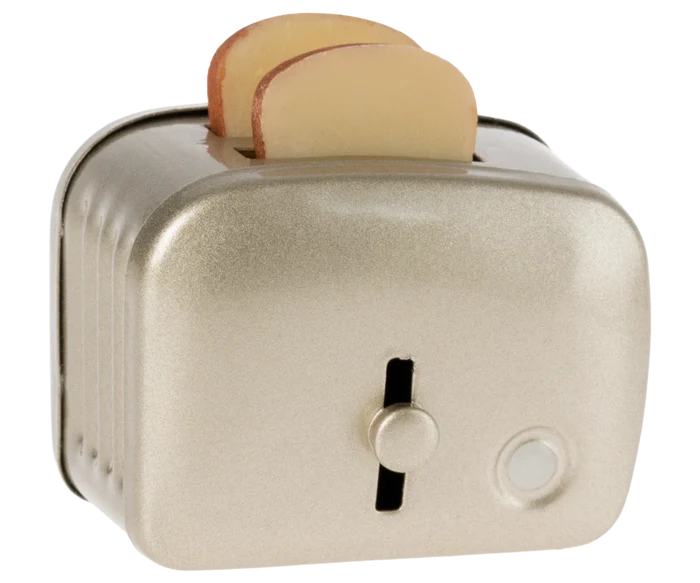 Maileg Toaster with Bread, Miniature, Silver