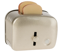 Maileg Toaster with Bread, Miniature, Silver