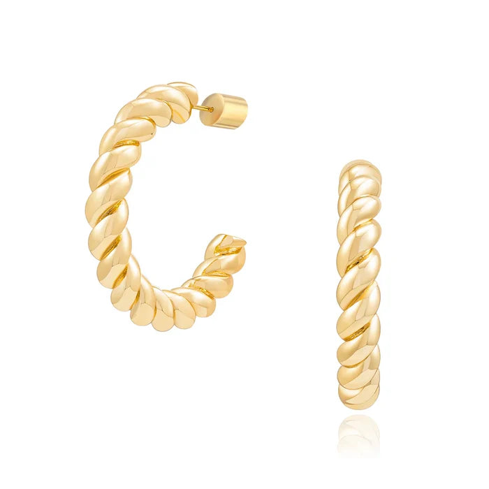 Mod + Jo Lo Rope Hoop Earrings - Multiple Options