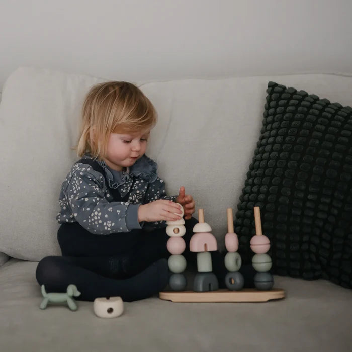 Mushie Wooden Multi Shape Stacker - Multiple Options