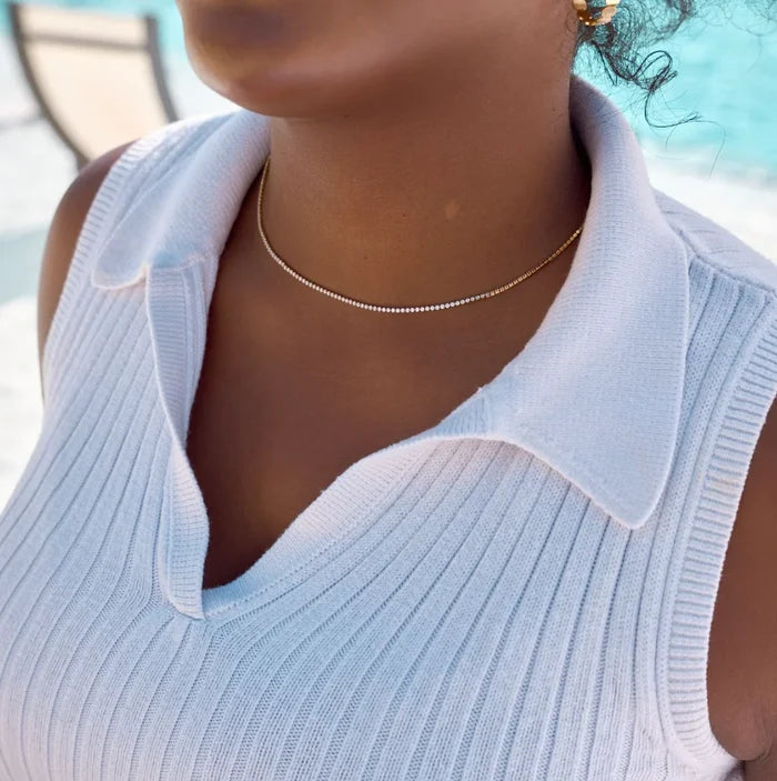 Nikki Smith Designs Micro Tennis Necklace - Multiple Options