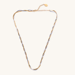 Nikki Smith Designs Mixed Metal Herringbone Necklace