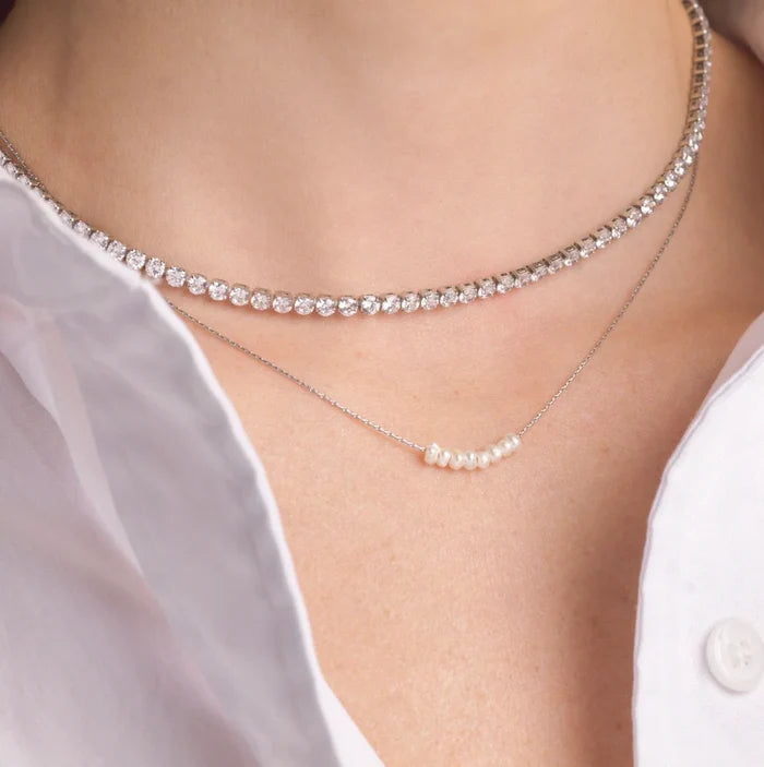 Nikki Smith Designs Nina Dainty Pearl Necklace - Multiple Options