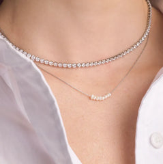 Nikki Smith Designs Nina Dainty Pearl Necklace - Multiple Options