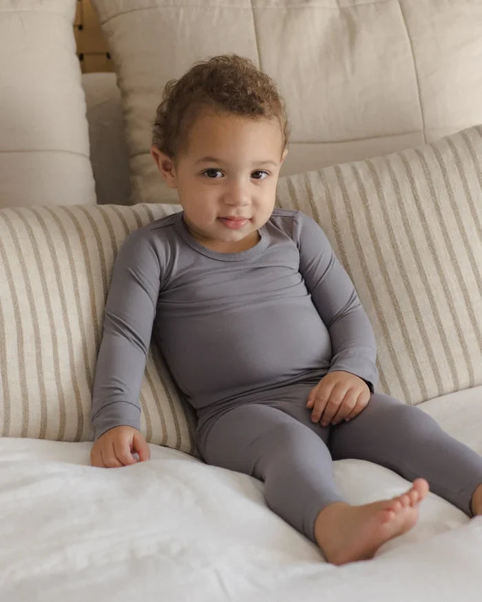 Quincy Mae Bamboo Pajama Set, Slate