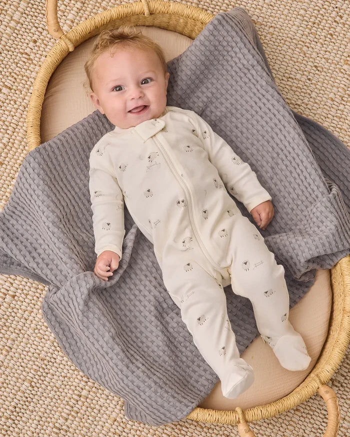 Quincy Mae Zip Long Sleeve Sleeper Footie, Sheep